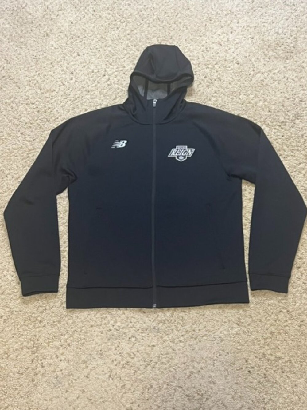 Ontario Reign New Balance Black Full Zip Hoodie Sweatshirt Size Medium M EUC